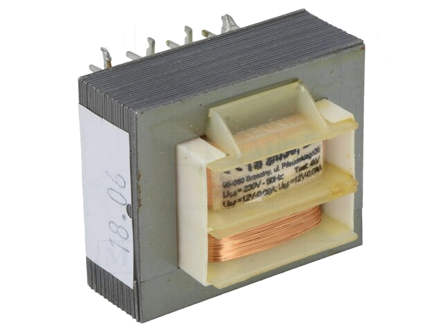 Transformator: netwerk; 2VA; 230VAC; 12V; 12V; 90mA; 90mA; schroeven Transformator: netwerk; 2VA; 230VAC; 12V; 12V; 90mA; 90mA; schroeven